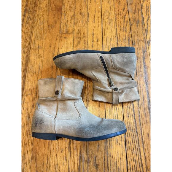 Birkenstock Boots Womens Size 9 40 Suede Ankle Booties Made in Portugal Zip - Picture 1 of 10